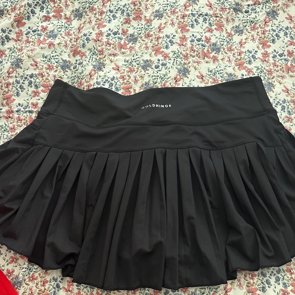 Black Pleated Women's Skirt